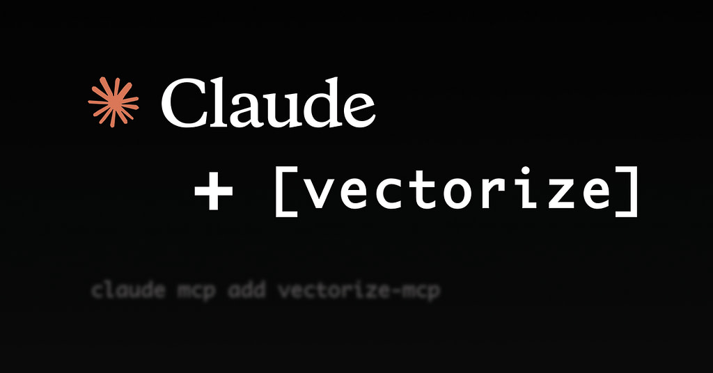 Setting up Claude Code with a Vectorize agent using a single terminal command
